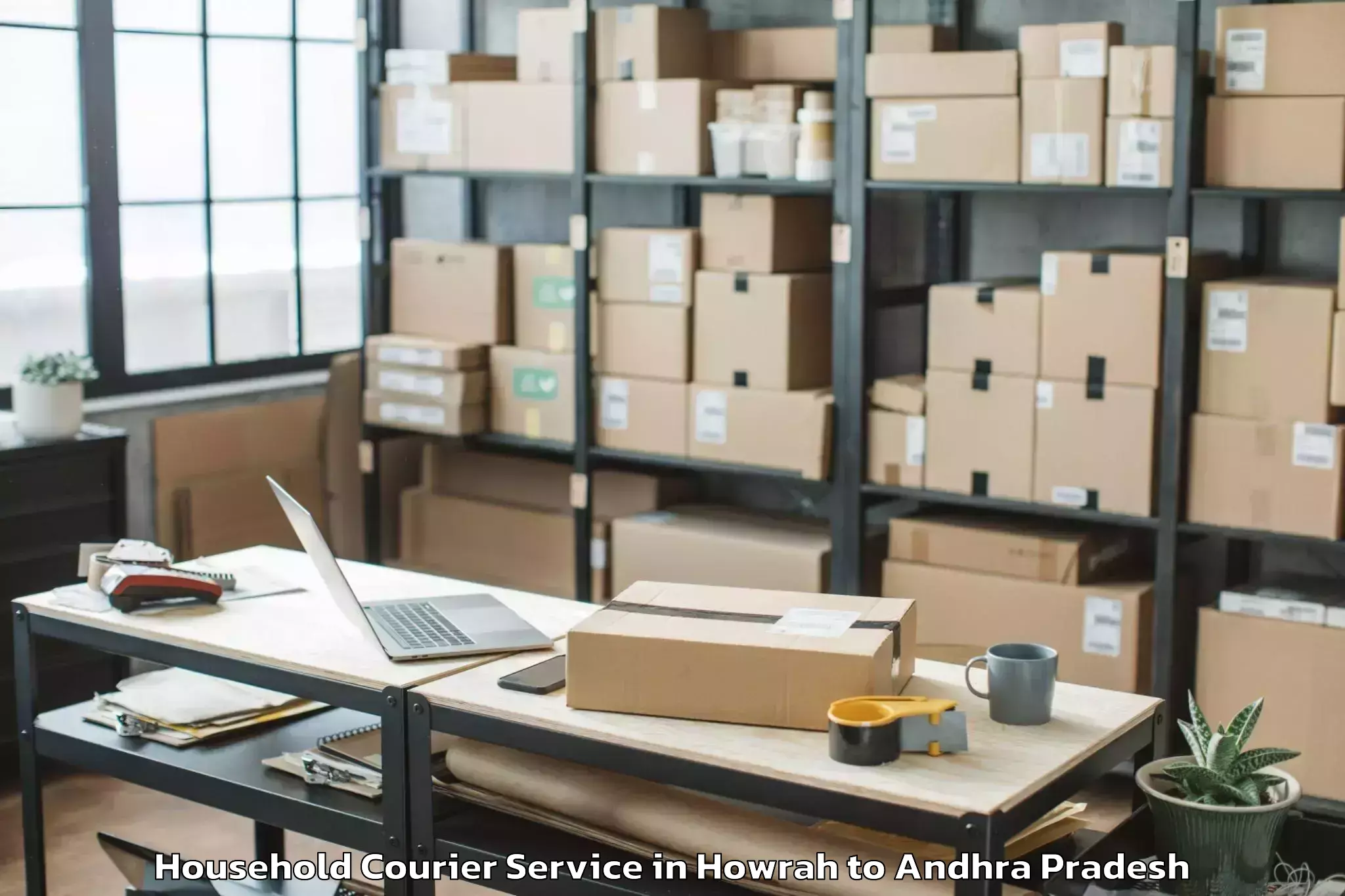 Hassle-Free Howrah to Patha Gannavaram Household Courier